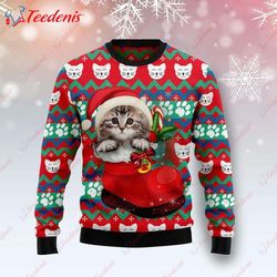 cat socks ugly christmas sweater, ugly christmas sweater sale wear love, share beauty