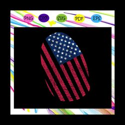 fingerprint american flag, america 4th of july patriotic svg, american svg, 4th of july svg, fourth of july svg, patriot