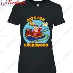 cats for everybody ugly christmas cat shirt, couples christmas shirts wear love, share beauty