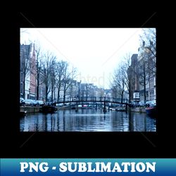 Landscape photo Amsterdam canals - Instant Sublimation Digital Download - Unleash Your Creativity