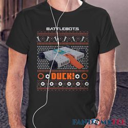 battlebots duck! ugly christmas shirt