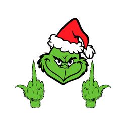 grinch middle finger funny grinch face svg for cricut files