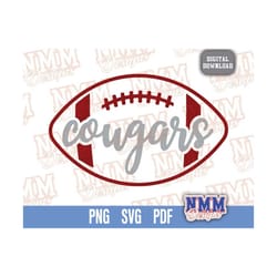cougars sports svg team shirt football file school sports studio3 vinyl digital cut file for cricut silhouette