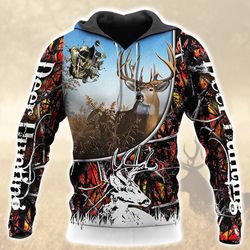 deer hunting all over printed hoodie x251267