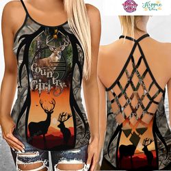 deer hunting camo criss cross tanktop 04