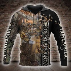 deer hunting all over printed hoodie x261214
