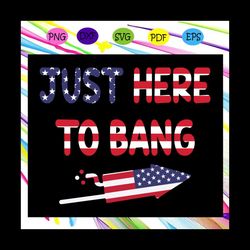 just here to bang, firework svg, american flag , fourth of july svg, america flag svg, patriotic american svg, independe