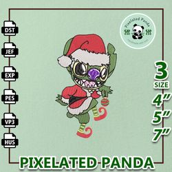 christmas movie embroidery machine design, christmas green monster embroidery machine design, instant download