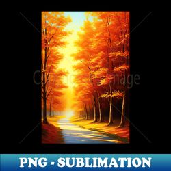 Oil Landscape claude Monet - Autumn Nature - Creative Sublimation PNG Download - Perfect for Sublimation Art