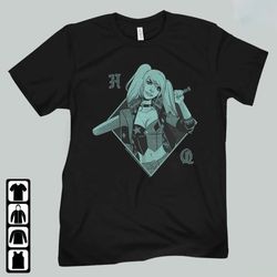 dc batman gotham slugger harley quinn t-shirt, hoodie, ls t-shirt