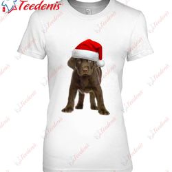 chocolate lab shirt dog labrador retriever christmas gift t-shirt, funny christmas outfits for couples wear love, share