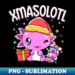 Xmas lolotl - Christmas axolotl - Artistic Sublimation Digital File - Transform Your Sublimation Creations
