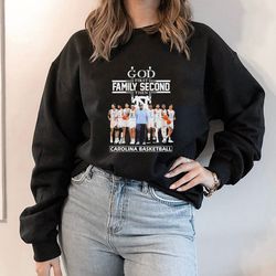 god family second first then carolina basketball team shirt