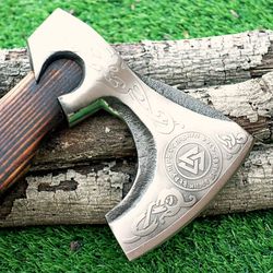 custom handmade carbon steel viking hatchet tomahawk hunting axe