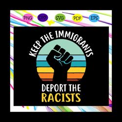 keep the immigrants deport the racists svg, black lives matter science is real antiracism svg, black lives matter svg, b