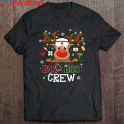 christmas boo boo crew reindeer nurse buffalo plaid nurse shirt, plus size womens christmas sweaters wear love, share b