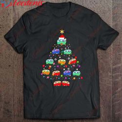 christmas camping car tree version shirt, plus size ladies christmas clothes wear love, share beauty