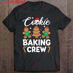 christmas cookie baking crew pajama gingerbread christmas t-shirt, plus size ladies christmas clothes wear love, share