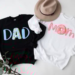 mom dad donut shirt, donut birthday shirt, donut matching family shirt, funny donut gift, donut theme birthday party, do