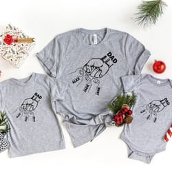 personalized dad shirt, custom fathers day t shirt, gift for grandpa, kids hand name shirt, custom daddys team shirt, fa