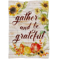 gather and be grateful fleece blanket
