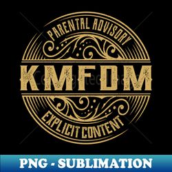 KMFDM Vintage Ornament - PNG Transparent Digital Download File for Sublimation - Vibrant and Eye-Catching Typography