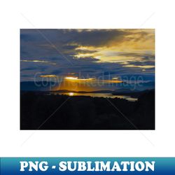 Sunset landscape photography lakeview - PNG Transparent Sublimation File - Instantly Transform Your Sublimation Projects