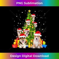 Corgi Christmas Tree Gift X-mas Santa Hat Dog Lover - Sublimation-Optimized PNG File - Spark Your Artistic Genius