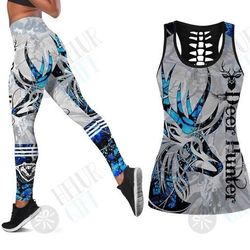 deer hunting combo tank legging blue camo