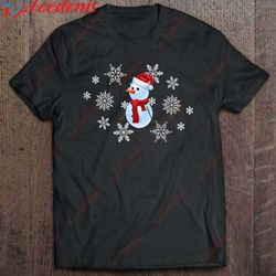 christmas family matching winter snowman pajama t-shirt, plus size womens christmas shirts wear love, share beauty