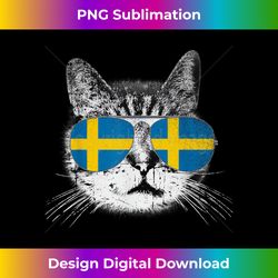 Cat Swedish Sweden Flag Country Pride Men Women Gift - Artisanal Sublimation PNG File - Reimagine Your Sublimation Pieces