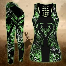 deer hunting combo tank legging green camo