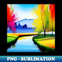Watercolor landscape - Professional Sublimation Digital Download - Boost Your Success with this Inspirational PNG Download