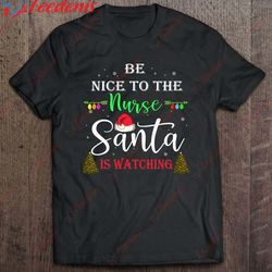 christmas gifts be nice to the bartender santa is watching t-shirt, christmas family shirt ideas  wear love, share beaut