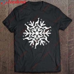 christmas giraffe winter snowflake shirt, long sleeve kids christmas shirts family wear love, share beauty