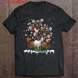 christmas goat on tree funny santa goat lover gifts shirt, funny christmas shirt ideas for family wear love, share beau