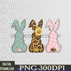 easter bunny trio rabbit leopard matching cute png, digital download