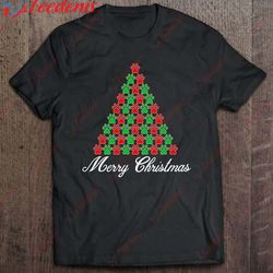 christmas holiday dog paws tree shirt, plus size ladies christmas sweaters wear love, share beauty