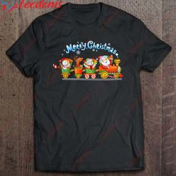 christmas holiday train santa clause reindeer snowman essential t-shirt, funny mens christmas tee shirts wear love, sha