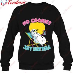 christmas in july - no cookies just cocktails snowman t-shirt, family christmas shirt ideas funny wear love, share beau