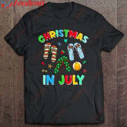 christmas in july hawaiian family summer vacation 2021 ver2 t-shirt, women family christmas shirts wear love, share bea