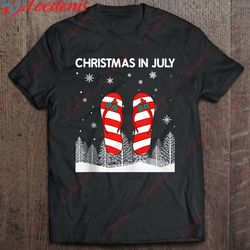 christmas in july ugly xmas santa flip flops summer vacation tank top shirt, men christmas shirts family wear love, sha