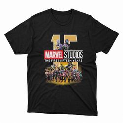 marvel studios the first fifteen years t-shirt, ladies tee