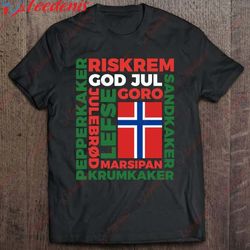 Christmas In Norway Shirt God Jul Norsk Norge Shirt, Funny Mens Christmas Tee Shirts  Wear Love, Share Beauty