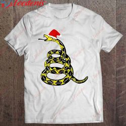 christmas libertarian gadsden dont tread snake t-shirt, womens christmas shirts on sale wear love, share beauty