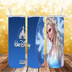 elsa walt disney princess tumbler png, disney tumbler wrap, straight design 20oz/ 30oz skinny tumbler, png file