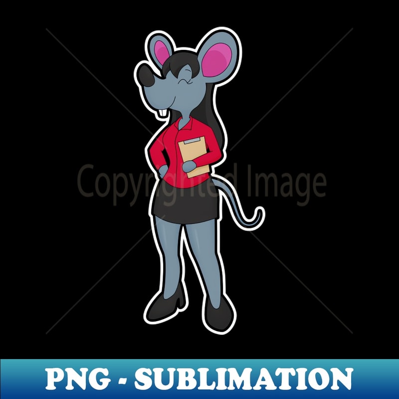 Mouse Secretary Mouse as Secretary with Notepad - Sublimation-Ready PNG File | Inspire ...
