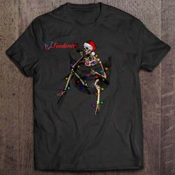 Christmas Lights Rose Skeleton In Pocket T-Shirt, Long Sleeve Kids Christmas Shirts Family  Wear Love, Share Beauty