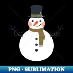 Cute snowman in a Top Hat - holiday design by Cecca Designs - High-Quality PNG Sublimation Download - Transform Your Sublimation Creations