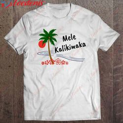 christmas mele kalikimaka t-shirt, short sleeve kids christmas shirts family wear love, share beauty